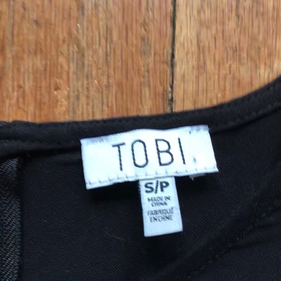 NWT Tobi Stripe Me Black & Ivory Shift Dress - Picture 5 of 8